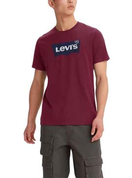 T-Shirt Levis Graphic Logo Bordeaux Homme