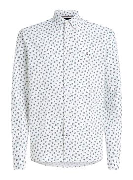 Chemise Tommy Jeans Flower Blanc et Vert