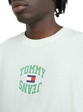 T-Shirt Tommy Jeans Arched Vert pour Homme