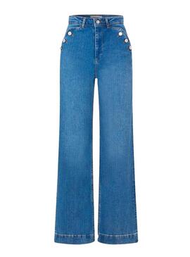 Pantalon Jeans Naf Naf Campé pour Femme
