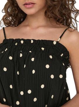 Robe Only Mia Dots Noire pour Femme