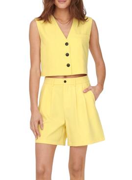 Gilet Only Abba Jaune pour Femme