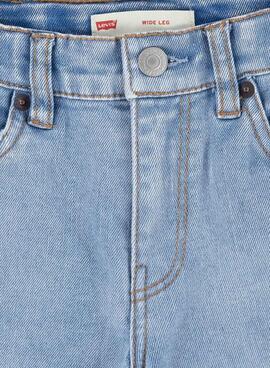 Pantalon Jeans Levis Wide Jambe Bleu pour Fille