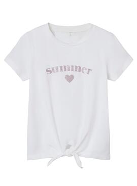 T-Shirt Name It Joma Blanc pour Fille