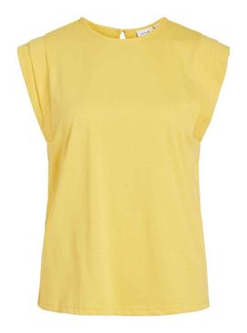 T-Shirt Vila Visinata Top Jaune pour Femme