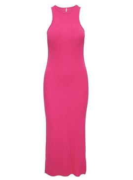 Robe Only Belia Long fente Rosa pour Femme