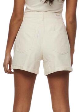 Short Only Vega Mom Beige pour Femme