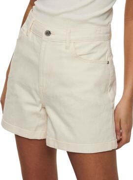 Short Only Vega Mom Beige pour Femme
