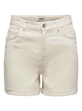Short Only Vega Mom Beige pour Femme