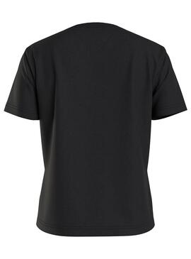 T-Shirt Tommy Jeans Serif Noire pour Femme