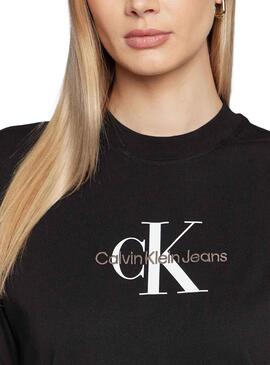 Robe Calvin Klein Jeans Monologo Noire Femme