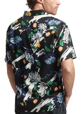 Chemise Superdry Hawaiian Noire pour Homme