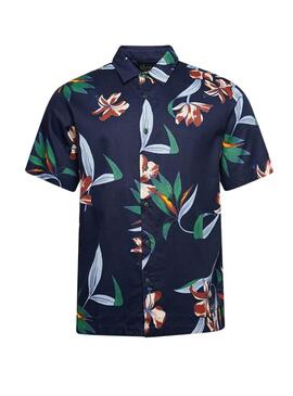 Chemise Superdry Hawaiian Bleu Marine pour Homme