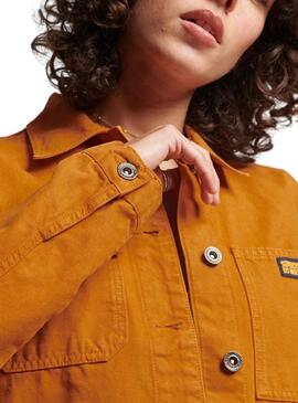 Veste Superdry Vintage Chore Orange pour Femme