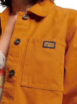 Veste Superdry Vintage Chore Orange pour Femme