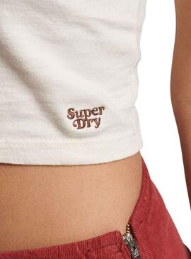 Top Superdry Vintage Stripe Blanc pour Femme