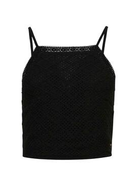 Top Superdry Crochet Noire pour Femme