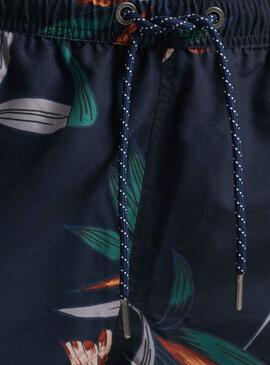 Slip de Bain Superdry Vintage Bleu Marine pour Homme