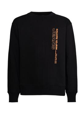 Sweat Calvin Klein Outline Noire pour Homme