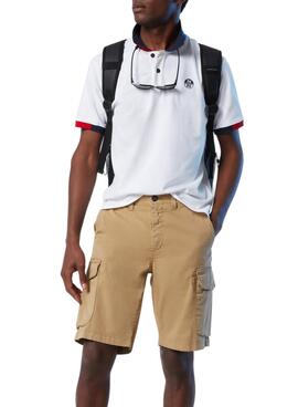 Polo North Sails Half Blanc pour Homme