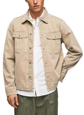 Surchemise Pepe Jeans Bailey Beige pour Homme