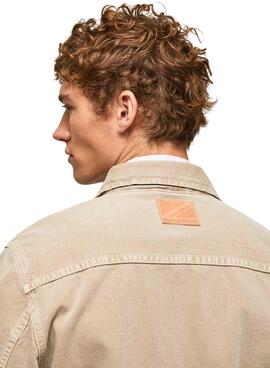 Surchemise Pepe Jeans Bailey Beige pour Homme