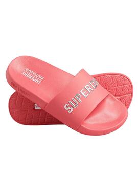 Flip flops Superdry Code Logo Rose pour Femme