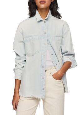 Surchemise Pepe Jeans River Bleu pour Femme