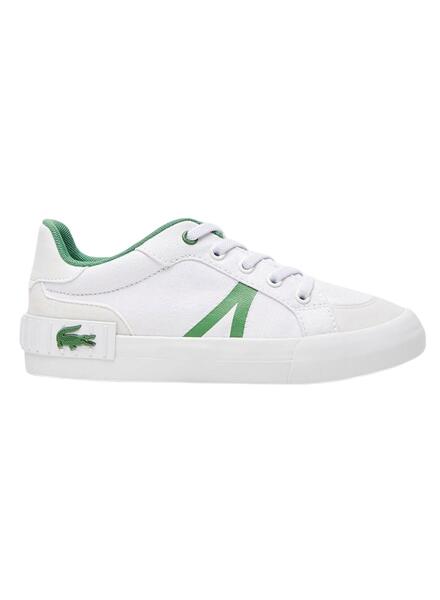Baskets Lacoste L004 123 Blanc pour Gar on Fille