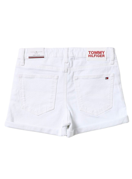 Short Tommy Hilfiger Nora Blanc pour Fille