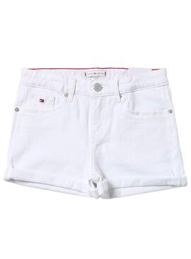 Short Tommy Hilfiger Nora Blanc pour Fille