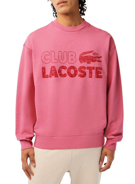 Sweat Lacoste Club Rose pour Homme