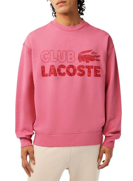 Sweat Lacoste Club Rose pour Homme