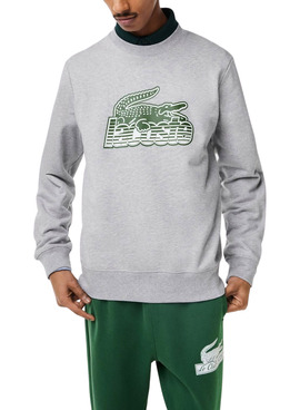 Sweat Lacoste Dégradé Gris pour Homme