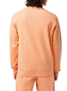 Sweat Lacoste Crocodile Orange pour Homme