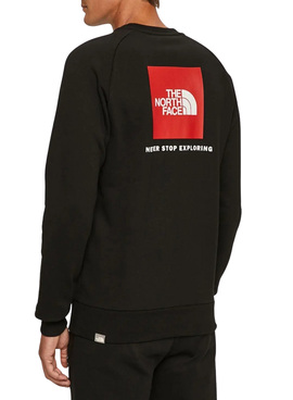 Sweat The North Face Rouge Box Noire pour Homme