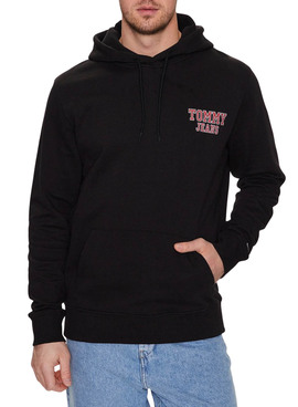 Sweat Tommy Jeans Reg Entry Noire pour Homme