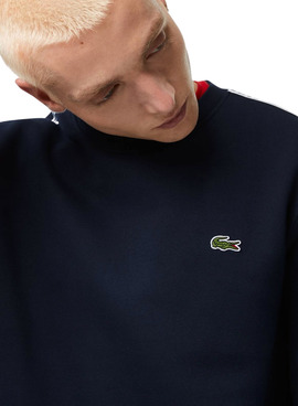 Sweat Lacoste Streetwear Bleu Marine pour Homme