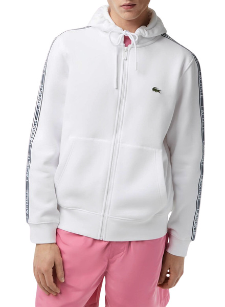 Gilet Sweat A Capuche Lacoste Blanc Homme Sweat Lacoste Classic