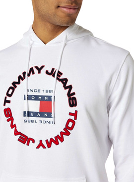 Sweat Tommy Jeans Relaxed pour Homme Gris