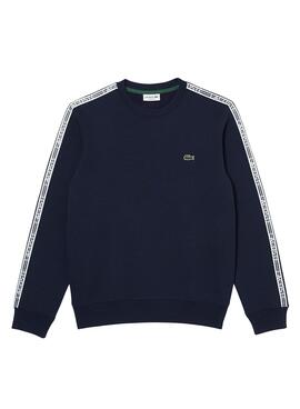 Sweat Lacoste Streetwear Bleu Marine pour Homme