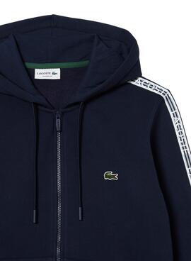 Sweat Lacoste Classic Zip Bleu Marine pour Homme