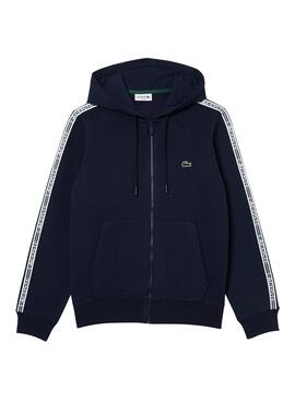 Sweat Lacoste Classic Zip Bleu Marine pour Homme