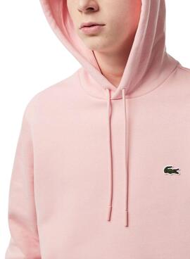 Sweat Lacoste Avec Capuche Rosa pour Homme