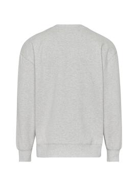 Sweat Tommy Jeans Relaxed pour Homme Gris