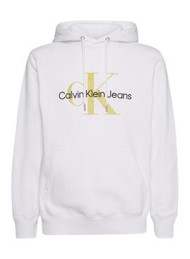 Sweat Calvin Klein Seasonal Blanc pour Homme