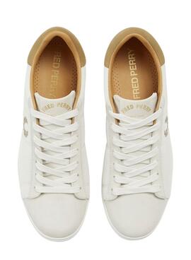 Baskets Fred Perry Spencer Blanc pour Homme
