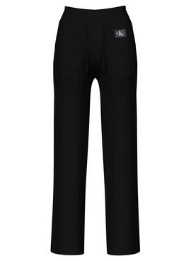Pantalon Calvin Klein Badge Noire pour Femme