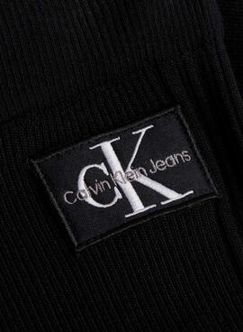 Pantalon Calvin Klein Badge Noire pour Femme