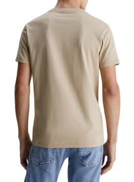 T-Shirt Calvin Klein Seasonal Beige pour Homme